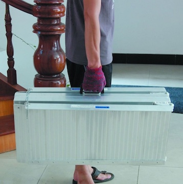 LR0505B 3x zložiteľná prenosná rampa pre invalidné vozíky 1,52m / 250kg