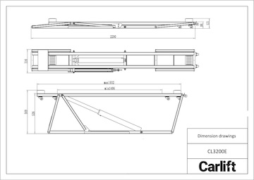 L850HL Profesionálny prenosný zdvihák na auto Carlift CL3200E - 3,2t